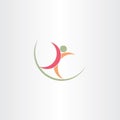 healthy man walking logo vector icon