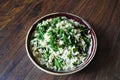 Brown rice and veggies are healthy Royalty Free Stock Photo