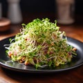 A healthy microgreens salad