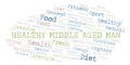 Healthy Middle Aged Man word cloud Royalty Free Stock Photo