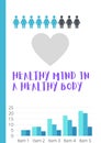 Healthy mind in a healthy body concept designed poster