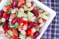 Healthy mixed bean salad bowl Royalty Free Stock Photo