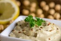 Healthy modern food - hummus humus