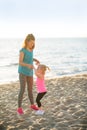 Healthy mother and baby girl having fun time Royalty Free Stock Photo