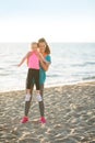 Healthy mother and baby girl having fun time Royalty Free Stock Photo