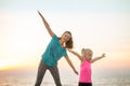 Healthy mother and baby girl having fun time Royalty Free Stock Photo