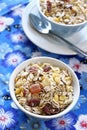 Healthy muesli in bowl Royalty Free Stock Photo