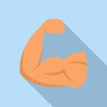 Healthy muscle icon flat vector. Sport diet