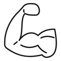 Healthy muscle icon outline vector. Sport diet