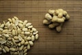 healthy nack peanuts flat lay Royalty Free Stock Photo