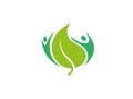 Healthy natural body human care logo