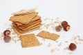 Healthy Natural Diet and Fitness Wholegrain Biscuits. Oats and Integral Snacks.