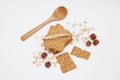 Healthy Natural Diet and Fitness Wholegrain Biscuits. Oats and Integral Snacks.