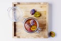 Healthy, natural homemade plum juice Royalty Free Stock Photo