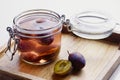 Healthy, natural homemade plum juice Royalty Free Stock Photo