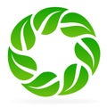 Healthy nature group of green leafs image logo icon vector