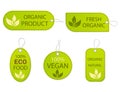 Healthy nature organic vegan emblem. Fresh nutrition tag, logo. Labels ecology food. Set certified product of bio, eco. Design eco Royalty Free Stock Photo