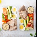 Healthy and nutricious lunch or snack boxes