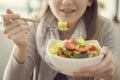 Healthy nutrition eating salad concept Royalty Free Stock Photo