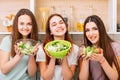 Healthy nutrition lifestyle culinary female salad