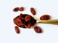 Healthy raisin Nuts on a white background