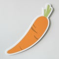 Healthy nutritious carrot cut out icon Royalty Free Stock Photo