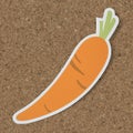 Healthy nutritious carrot cut out icon