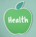 Healthy nutritious green apple icon Royalty Free Stock Photo