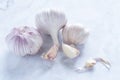 Healthy and nutritious white spicy garlic for cooking Royalty Free Stock Photo