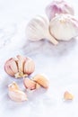 Healthy and nutritious white spicy garlic fruit Royalty Free Stock Photo