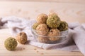 Raisins almond honey bliss balls