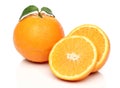 Healthy orange isolated over white
