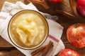 Healthy Organic Applesauce with Cinnamon Royalty Free Stock Photo