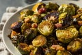 Healthy Organic Baked Brussel Sprouts Royalty Free Stock Photo