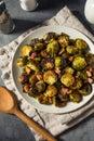 Healthy Organic Baked Brussel Sprouts Royalty Free Stock Photo