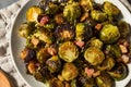 Healthy Organic Baked Brussel Sprouts Royalty Free Stock Photo