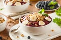 Healthy Organic Berry Smoothie Bowl Royalty Free Stock Photo