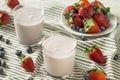 Healthy Organic Drinkable Yogurt Berry Kefir Royalty Free Stock Photo