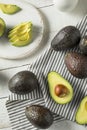 Healthy Organic Green Avocados Royalty Free Stock Photo