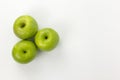 Healthy organic green fruits and nageral green apples isolated on white background, fresh apples fruits for health, used in Royalty Free Stock Photo