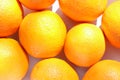 Healthy organic oranges pattern, hard light, top view