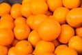 Healthy organic oranges. Top view of ripe tangerines background. Fresh mandarin texture