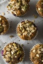 Healthy Organic Seed and Blueberry Muffins Royalty Free Stock Photo