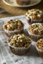 Healthy Organic Seed and Blueberry Muffins Royalty Free Stock Photo