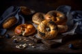 Healthy Organic Whole Grain Bagel for Breakfast Royalty Free Stock Photo