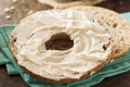 Healthy Organic Whole Grain Bagel Royalty Free Stock Photo