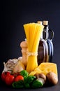Healthy pasta ingredients Royalty Free Stock Photo