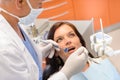 Healthy patient at dentist office Royalty Free Stock Photo