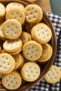 Healthy Peanut Butter Sandwich Crackers Royalty Free Stock Photo