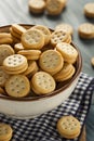 Healthy Peanut Butter Sandwich Crackers Royalty Free Stock Photo